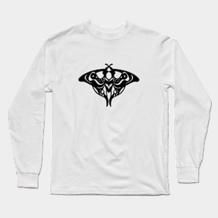 New Ellie's Moth Real Tattoo (Black) Long Sleeve T-Shirt